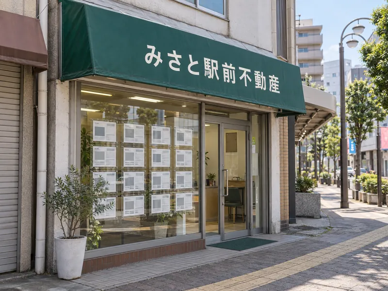 三郷中央駅前の店構え（架空・イメージ）